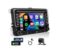 Motorsi [4+64G] Autoradio con CarPlay Inalámbrico para VW Passat Golf MK5 Polo Touran Seat, 7" Pantalla Táctil Bluetooth Car Stereo con Navegación GPS/2 USB/Mirror Link/WiFi/RDS/Hi-Fi+Cámara