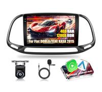 Motorsi Android 15 con 4+128 GB para Fiat DOBLO/YENI KASA 2015, Pantalla Táctil Incell de 9 Pulgadas y 1280P HD 2 DIN Android Auto iOS Carplay, Bluetooth 5.0, GPS, WiFi, 2USB, AHD/CVBS Cámara+Mic