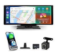Motorsi Radio Portátil para Coche IPS de 10,26" con A-pple Carplay Android Inalámbrico, Pantalla Grabadora para Coche con Pantalla Táctil/Asistente de Voz/Bluetooth/Transmisor FM/AUX/Navegación