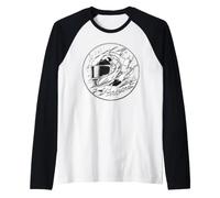 Motorsport Racing Casco DE Conductor Bandera A Cuadros Motorsports Camiseta Manga Raglan