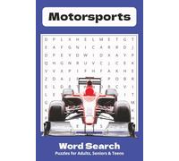 Motorsports Word Search Puzzle Book: Word Searches with Easy to Read Print about Motorsports, Car Racing, F1 and More! | 6x9 inches, 110 pages | 50+ ... Gift for Vacations, Road Trips, Free Time