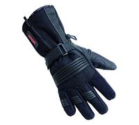 MotorX Guante de Piel para Moto de Invierno, Negro, S