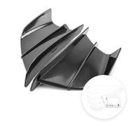 Motos Alerones 2X Alerón Aerodinámico Universal para Motocicleta con Pegatina Decorativa Adhesiva para para Suzuki Moto Spoiler ala(Negro)