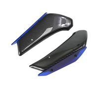 Motos Alerones para Kawasaki para ZZR1400 para ZX-6R Piezas De Carenado De Motocicleta Kit De ala Aerodinámica ala De Carenado De Aleta Fija(Carbon Pattern Blue)