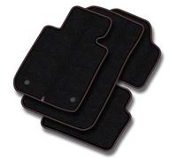 MOTOS alfombrillas coche de velours premium adecuado para Mazda CX-3 2014-2021 - Premium, Matt, Rojo - Experimenta un nuevo confort de conducción con un juego de alfombra de coche de terciopelo para t