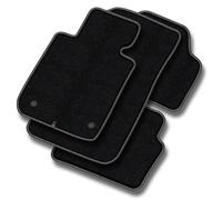 MOTOS alfombrillas coche de velours premium adecuado para SEAT Ateca desde 2016 - Premium, Piel, Blanco - Experimenta un nuevo confort de conducción con un juego de alfombra de coche de terciopelo par