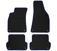 MOTOS alfombrillas coche de velours standard adecuado para SEAT Exeo 2008-2014 - Standard, Tejido, Azul - Experimenta un nuevo confort de conducción con un juego de alfombra de coche de terciopelo par