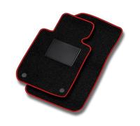 MOTOS Basic Alfombrillas coche de velours adecuado para Nissan Primastar 2001-2014 primera fila de asientos - Basic, Material, Rojo - Experimenta un nuevo confort de conducción con un juego de alfombr