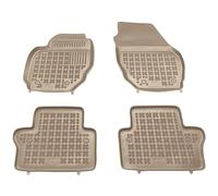 MOTOS Beige Alfombrillas de goma adecuado para Volvo XC70 II 2007-2016 Mejora la comodidad de tus viajes con la alfombrilla antideslizante para coche - alfombrillas para coche para todo tipo de clima,
