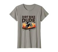 Motos de Motocross para niños Dude Urban Adventure Camiseta, Mujer, Pizarra, XL
