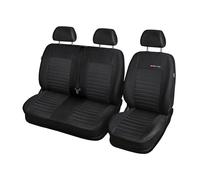 MOTOS Fundas Asientos Coche para Ford Transit V 2006-2013 Funda Asiento Coche Delantero con Sistema de Airbag Activo, Ajuste, Material de Tres Capas, Aspecto Elegante, Aplicación Versátil par