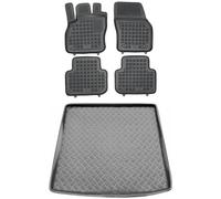 MOTOS Juego de alfombrillas de goma para coche y alfombrilla de PE para maletero adecuado para Audi Q3 II desde 2018 Mejora la comodidad de tus viajes con la alfombrilla antideslizante para coche - al