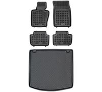 MOTOS Juego de Alfombrillas de Goma para Coche y Alfombrilla de PE para Maletero Adecuado para BMW Serie 5 E61 2003-2010 Mejora la Comodidad de Tus Viajes con la Alfombrilla Antideslizante para Coche