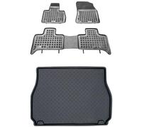 MOTOS Juego de alfombrillas de goma para coche y alfombrilla de PE para maletero adecuado para BMW X5 E53 1999-2006 Mejora la comodidad de tus viajes con la alfombrilla antideslizante para coche - alf
