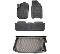 MOTOS Juego de Alfombrillas de Goma para Coche y Alfombrilla de PE para Maletero Adecuado para Citroen Xsara Picasso 1999-2010 Mejora la Comodidad de Tus Viajes con la Alfombrilla Antideslizante para