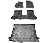 MOTOS Juego de alfombrillas de goma para coche y alfombrilla de PE para maletero adecuado para Dacia Dokker 2012-2021 Mejora la comodidad de tus viajes con la alfombrilla antideslizante para coche - a