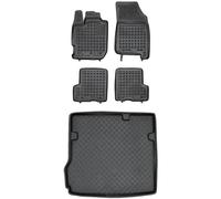 MOTOS Juego de alfombrillas de goma para coche y alfombrilla de PE para maletero adecuado para Dacia Duster II desde 2018 Mejora la comodidad de tus viajes con la alfombrilla antideslizante para coche