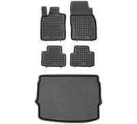 MOTOS Juego de alfombrillas de goma para coche y alfombrilla de PE para maletero adecuado para Nissan Qashqai II 2014-2021 Mejora la comodidad de tus viajes con la alfombrilla antideslizante para coch