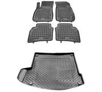 MOTOS Juego de alfombrillas de goma para coche y alfombrilla de PE para maletero adecuado para Opel Insignia II B 2017-2021 Mejora la comodidad de tus viajes con la alfombrilla antideslizante para coc