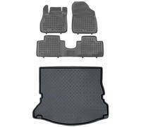 MOTOS Juego de alfombrillas de goma para coche y alfombrilla de PE para maletero adecuado para Renault Grand Scenic IV 2016-2021 Mejora la comodidad de tus viajes con la alfombrilla antideslizante par