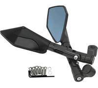 Motos Laterales Espejos Espejo Retrovisor De Motocicleta para Yamaha Ys 150 Tmax 530 TDM 850 Fz6n Mt10 C8 Nmax 155 para Fazer8 Etc Espejos Laterales(Negro)
