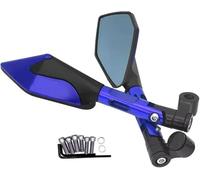 Motos Laterales Espejos Espejo Retrovisor De Motocicleta para Yamaha Ys 150 Tmax 530 TDM 850 Fz6n Mt10 C8 Nmax 155 para Fazer8 Etc Espejos Laterales(Azul)