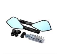 Motos Laterales Espejos Espejo Retrovisor Lateral para Motocicleta para Yamaha MT07 MT09 MT03 MT10 MT25 XVS950 XV1900 XVS1300 V-Star 8MM 10MM(Negro)