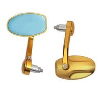 Motos Laterales Espejos Espejos Retrovisores para Motocicleta Extremos Manillar Espejo Retrovisor Lateral para Royal para Alloy Ra GP125 GP200 GP 125 200 S LC(Oro)