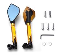 Motos Laterales Espejos para GROM MSX125 MSX 125 ABS 2019 2020 2021 Motocicleta Azul Retroceso Espejos Laterales Trasera Accesorios(Oro)