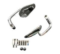 Motos Laterales Espejos para Suzuki para Cafe para Racer para Custom Motocicleta Espejo En L Ovalado Retrovisor Lateral(Cromo)