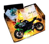 Motos Miniatura Juguete 1:12 Kawasaki Ninja 400 - Modelo Motocicleta Deportiva Aleación Fundido Presión Modelo Motocicleta Carreras Callejeras Obsequios Ltd Edition ColecciónDecoración(Negro)