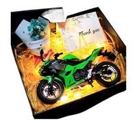 Motos Miniatura Juguete 1:12 Kawasaki Ninja 400 - Modelo Motocicleta Deportiva Aleación Fundido Presión Modelo Motocicleta Carreras Callejeras Obsequios Ltd Edition ColecciónDecoración(Verde)