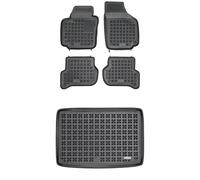 MOTOS Set de alfombrillas de goma y alfombrillas de maletero adecuado para Skoda Yeti 2009-2017 Mejora la comodidad de tus viajes con la alfombrilla antideslizante para coche - alfombrillas para coche