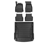 MOTOS Set de alfombrillas de goma y alfombrillas de maletero para Audi A6 C8 desde 2018 Mejora la comodidad de tus viajes con la alfombrilla antideslizante para coche 3D- alfombrillas para todo tipo d