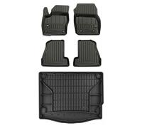 MOTOS Set de alfombrillas de goma y alfombrillas de maletero para Ford Focus III 2010-2019 Mejora la comodidad de tus viajes con la alfombrilla antideslizante para coche 3D- alfombrillas para todo tip