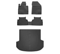 MOTOS Set de Alfombrillas de Goma y Alfombrillas de Maletero para Hyundai Santa Fe IV 2018-2023 Mejora la Comodidad de Tus Viajes con la Alfombrilla Antideslizante para Coche NO.77- Alfombrillas para