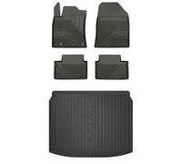 MOTOS Set de alfombrillas de goma y alfombrillas de maletero para Kia XCeed desde 2019 Mejora la comodidad de tus viajes con la alfombrilla antideslizante para coche 3D- alfombrillas para todo tipo de