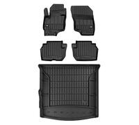 MOTOS Set de alfombrillas de goma y alfombrillas de maletero para Mitsubishi Outlander III 2012-2022 Mejora la comodidad de tus viajes con la alfombrilla antideslizante para coche 3D- alfombrillas par