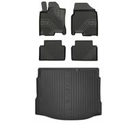 MOTOS Set de alfombrillas de goma y alfombrillas de maletero para Nissan Qashqai I 2006-2013 Mejora la comodidad de tus viajes con la alfombrilla antideslizante para coche NO.77- alfombrillas para tod