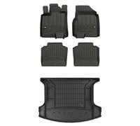 MOTOS Set de alfombrillas de goma y alfombrillas de maletero para Nissan Qashqai I 2006-2013 Mejora la comodidad de tus viajes con la alfombrilla antideslizante para coche 3D- alfombrillas para todo t