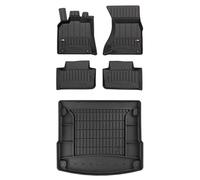 MOTOS Set de alfombrillas de goma y alfombrillas de maletero para Porsche Macan I 2013-2024 Mejora la comodidad de tus viajes con la alfombrilla antideslizante para coche 3D- alfombrillas para todo ti