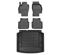 MOTOS Set de Alfombrillas de Goma y Alfombrillas de Maletero para Skoda Scala Desde 2019 Mejora la Comodidad de Tus Viajes con la Alfombrilla Antideslizante para Coche 3D- Alfombrillas para Todo Tipo
