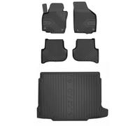 MOTOS Set de alfombrillas de goma y alfombrillas de maletero para Skoda Yeti 2009-2018 Mejora la comodidad de tus viajes con la alfombrilla antideslizante para coche NO.77- alfombrillas para todo tipo