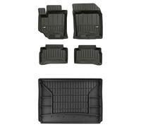 MOTOS Set de alfombrillas de goma y alfombrillas de maletero para Suzuki Vitara II 2015-2018 Mejora la comodidad de tus viajes con la alfombrilla antideslizante para coche 3D- alfombrillas para todo t