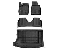 MOTOS Set de alfombrillas de goma y alfombrillas de maletero para Volkswagen ID.3 desde 2019 Mejora la comodidad de tus viajes con la alfombrilla antideslizante para coche 3D- alfombrillas para todo t