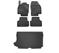 MOTOS Set de Alfombrillas de Goma y Alfombrillas de Maletero para Volkswagen T-Cross Desde 2018 Mejora la Comodidad de Tus Viajes con la Alfombrilla Antideslizante para Coche NO.77- Alfombrillas para