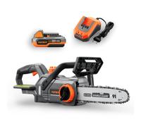 Motosierra a batería de 20V FUXTEC FX-E1KS20 con batería de 2Ah y cargador de 2,4A