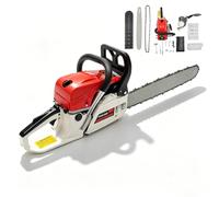 Motosierra a gas de 52 cc, motosierra de gasolina de 20 pulgadas, sierra de cadena de corte de madera, 7500 rpm, juego de motosierra de 2,0 kw de potencia para cosecha forestal, poda de ramas
