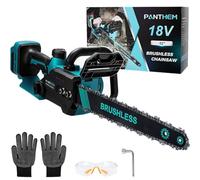 Motosierra con batería compatible con Makita 18 V, 12 pulgadas, 30 cm, sierra de cadena eléctrica, sierra eléctrica con cerradura de seguridad, engrasador automático, sierra de cadena manual (sin