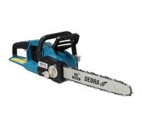 Motosierra de 16" 406 mm, 36 V (2 x 18 V), Dedra 8000 rpm, motor de 2400 W, sin batería ni cargador, lubricación automática de la cadena, velocidad de corte de 15 m/s